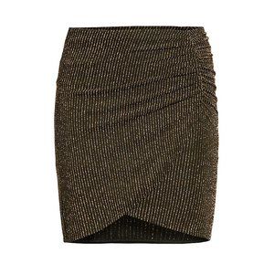 Michael Kors Sparkle Mini Wrap Skirt Black Gold Medium